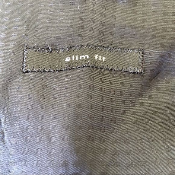 Pal zileri Lab black blazer slim fit wool blend bi-material shinny sleeve siz 54 - Picture 5 of 16